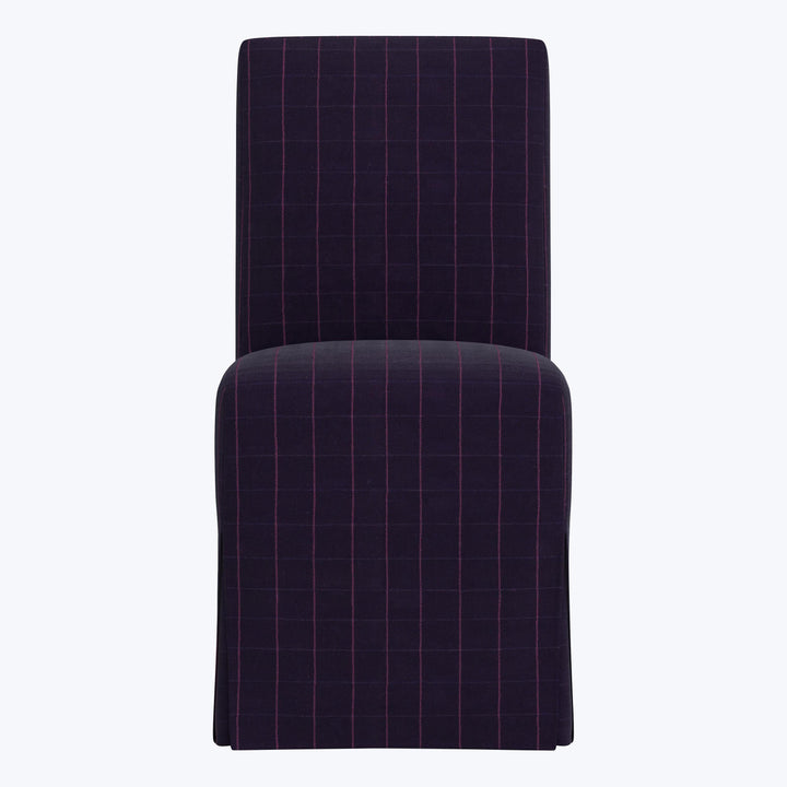 Rye Slipcover Dining Chair Checker Night