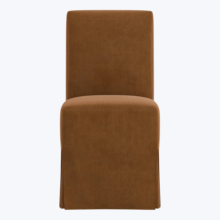 Rye Slipcover Dining Chair Performance Velvet Copper
