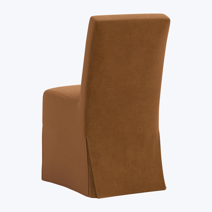 Rye Slipcover Dining Chair Performance Velvet Copper