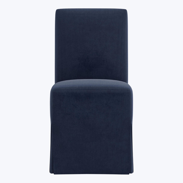 Rye Slipcover Dining Chair Performance Velvet Ocean
