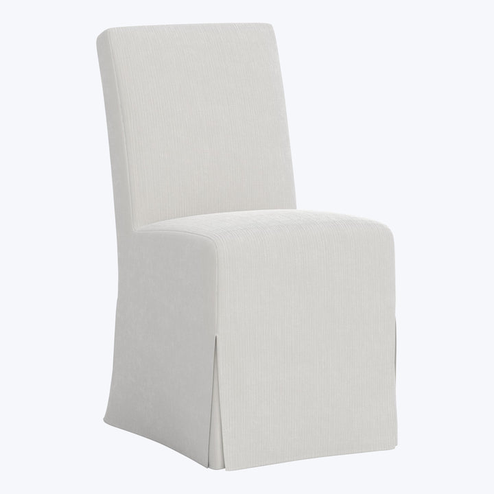 Rye Slipcover Dining Chair Performance Velvet Snow