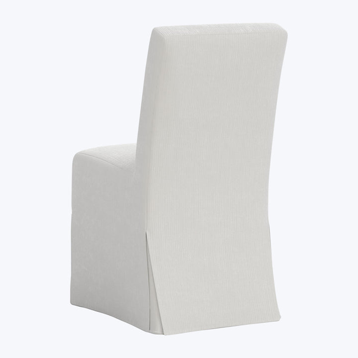 Rye Slipcover Dining Chair Performance Velvet Snow