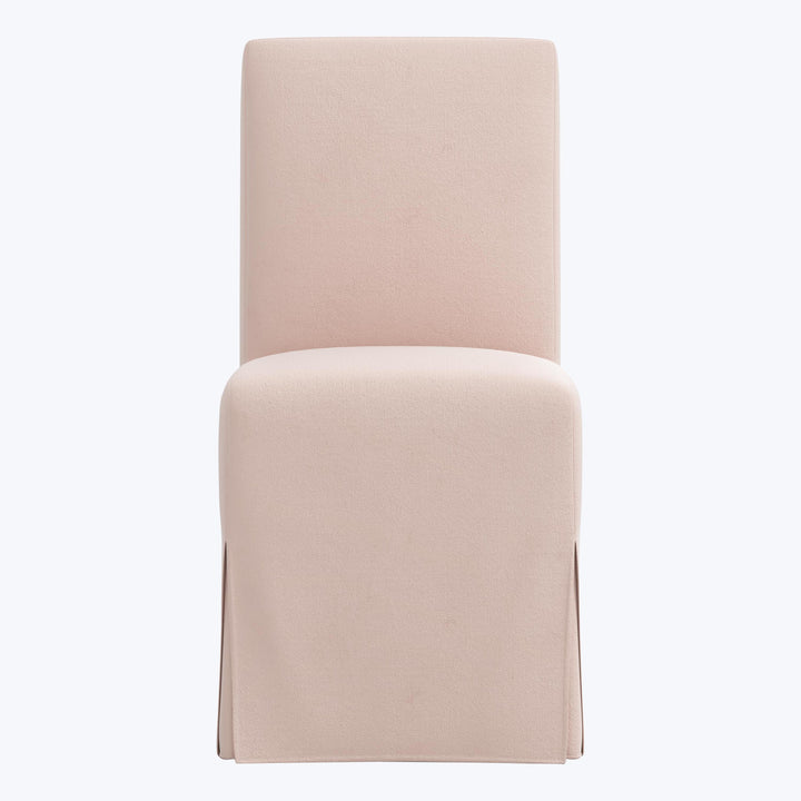 Rye Slipcover Dining Chair Velvet Blush