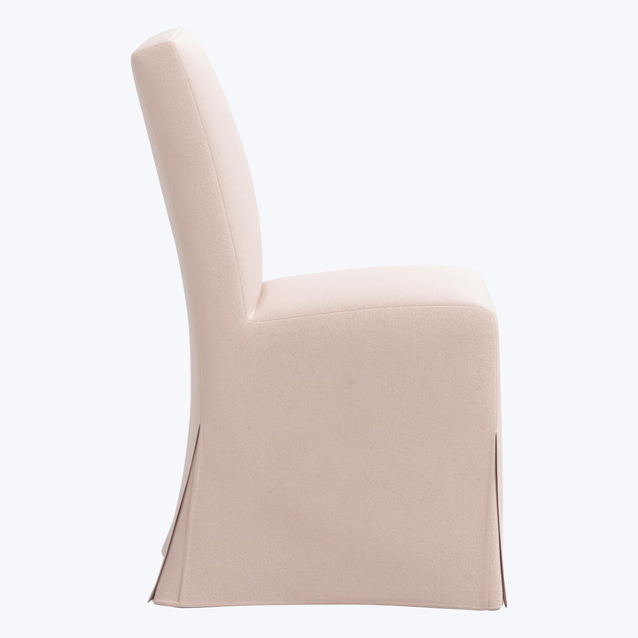 Rye Slipcover Dining Chair Velvet Blush