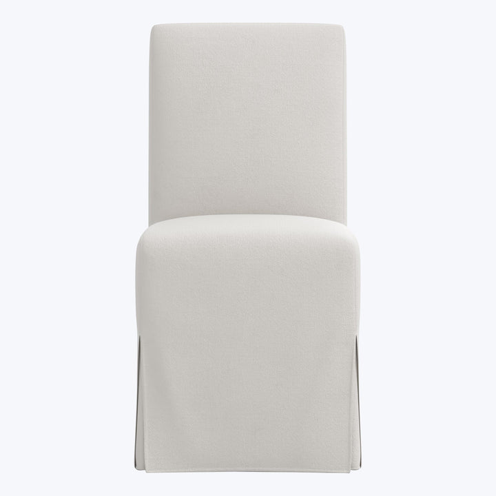 Rye Slipcover Dining Chair Velvet Light Grey