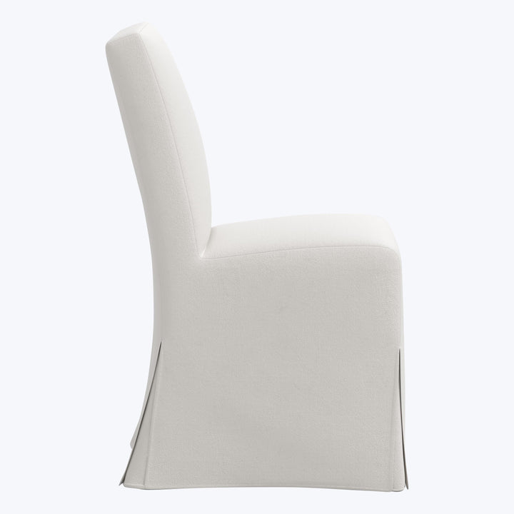 Rye Slipcover Dining Chair Velvet Light Grey