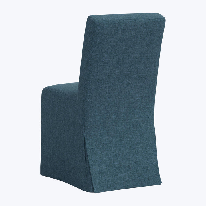 Rye Slipcover Dining Chair Zuma Linen Navy