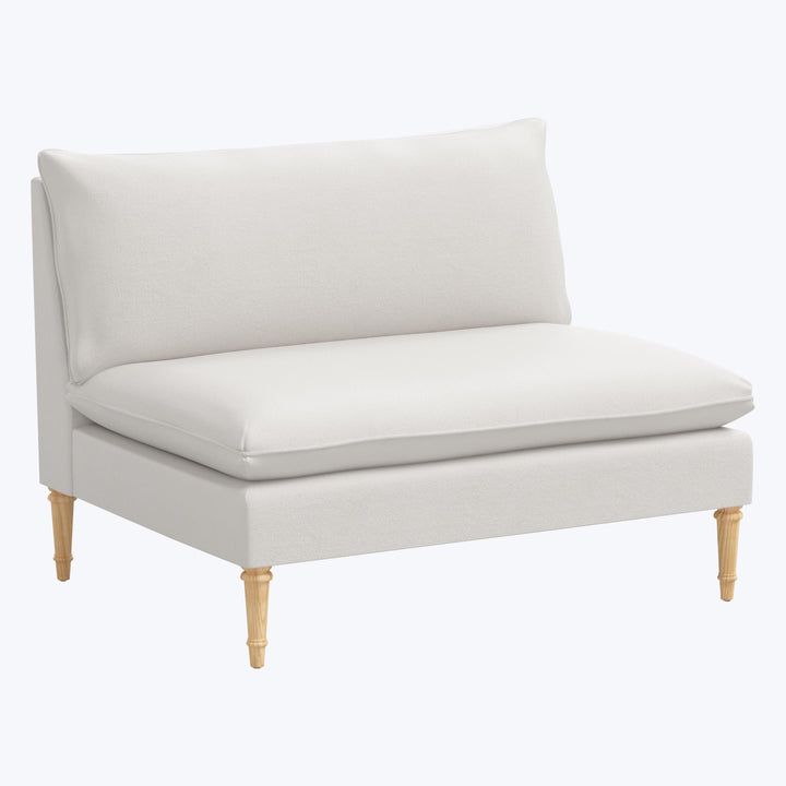 Laurel Settee Velvet Light Grey