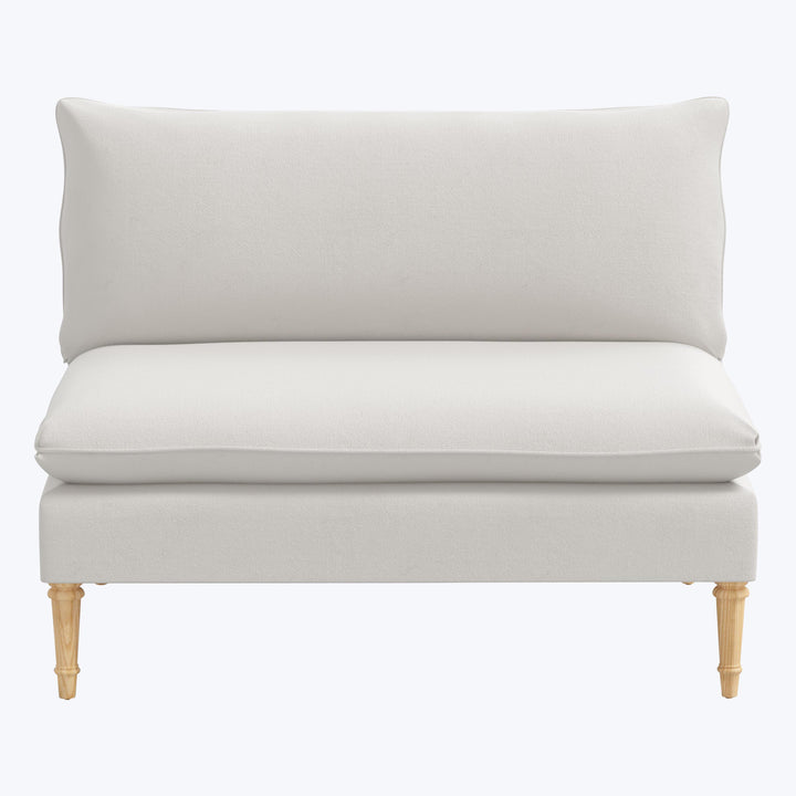 Laurel Settee Velvet Light Grey