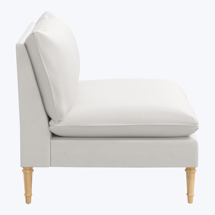 Laurel Settee Velvet Light Grey