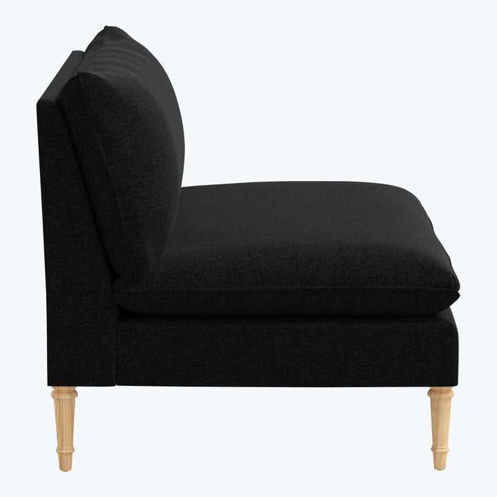 Laurel Settee Zuma Linen Black