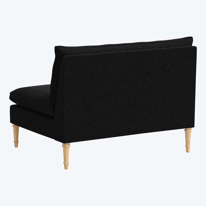Laurel Settee Zuma Linen Black