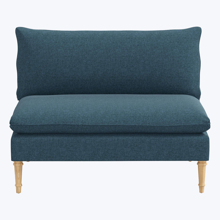 Laurel Settee Zuma Linen Navy