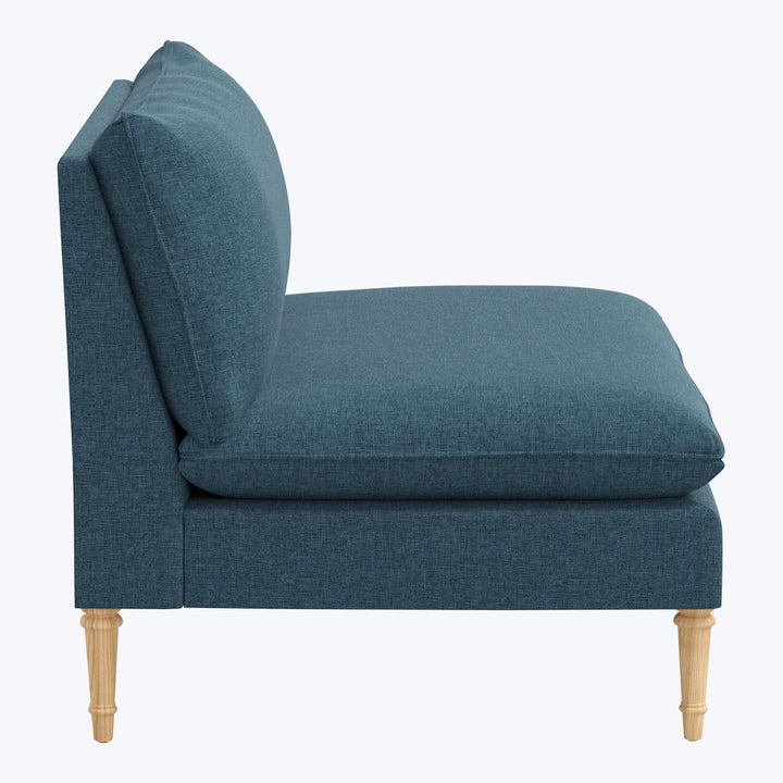 Laurel Settee Zuma Linen Navy