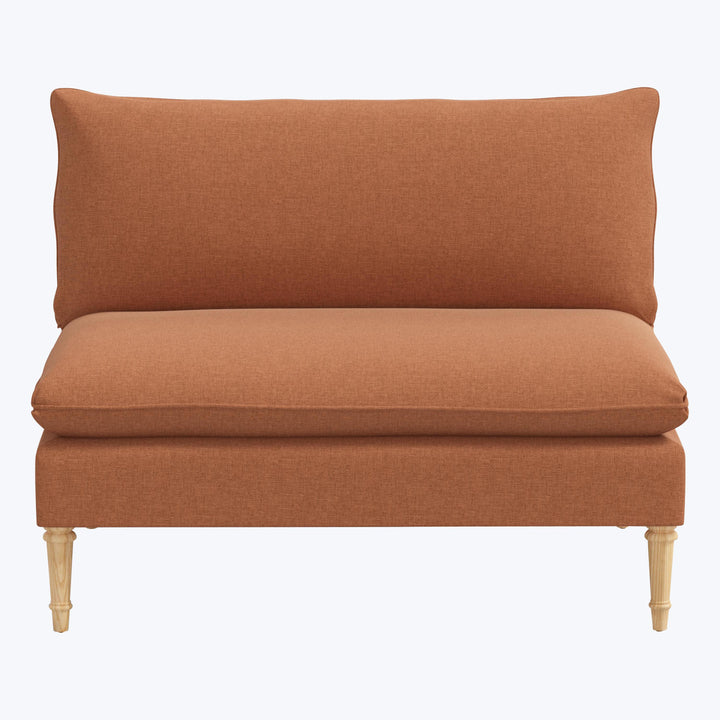 Laurel Settee Zuma Linen Terracotta