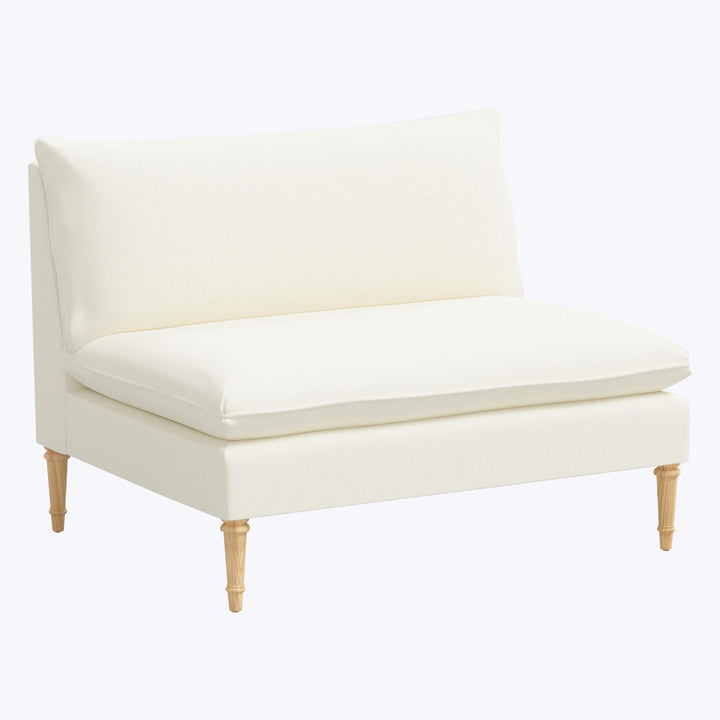 Laurel Settee Zuma Linen White