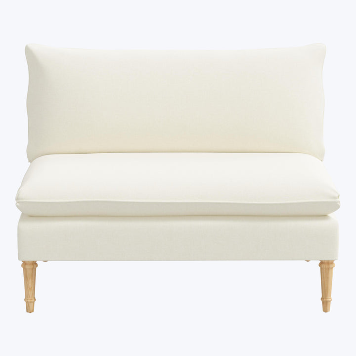 Laurel Settee Zuma Linen White