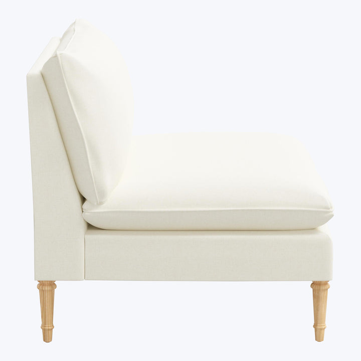 Laurel Settee Zuma Linen White
