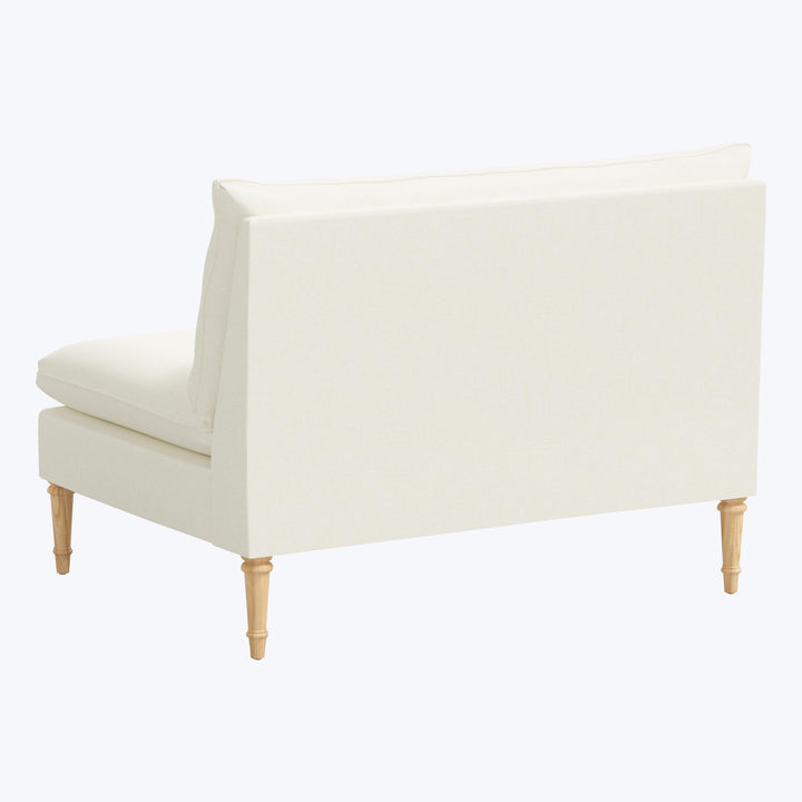 Laurel Settee Zuma Linen White