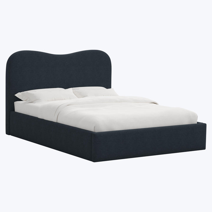 Hayes Platform Bed Twin / Linen Navy