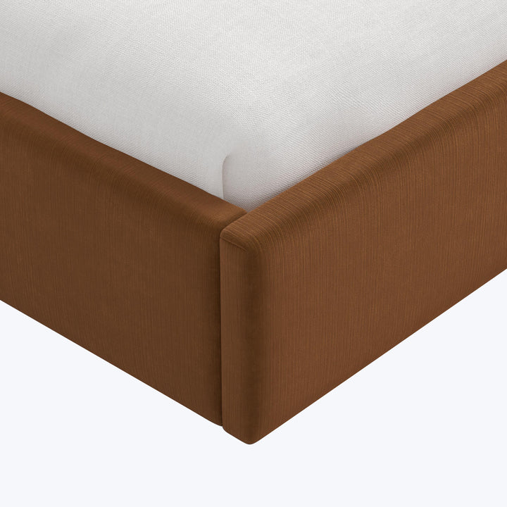 Hayes Platform Bed King / Performance Velvet Copper