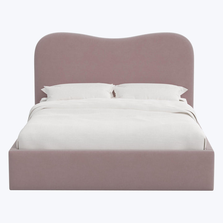 Hayes Platform Bed King / Performance Velvet Plum Frost