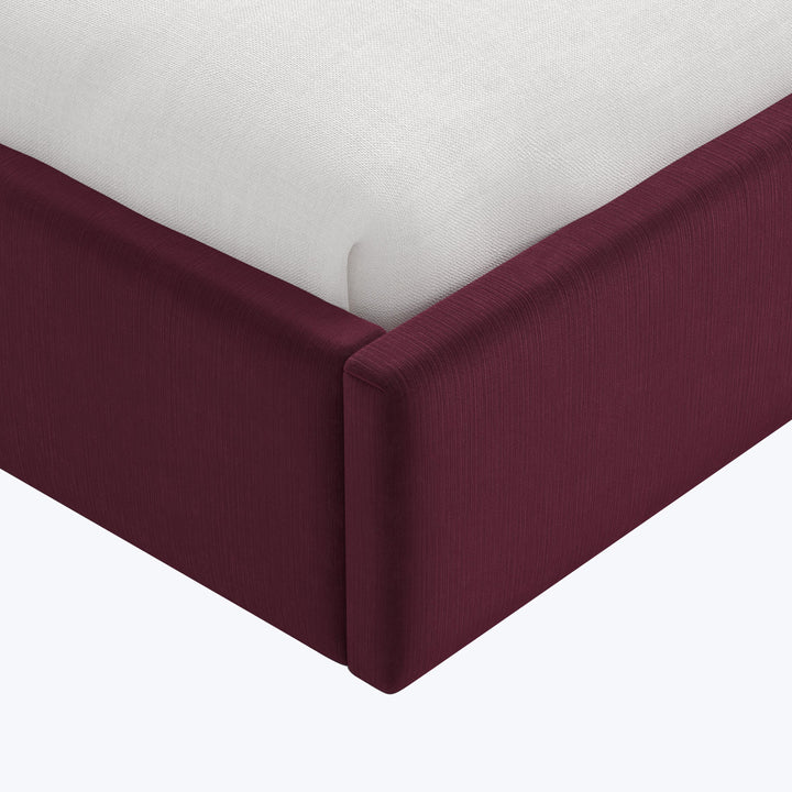 Hayes Platform Bed King / Performance Velvet Raisin