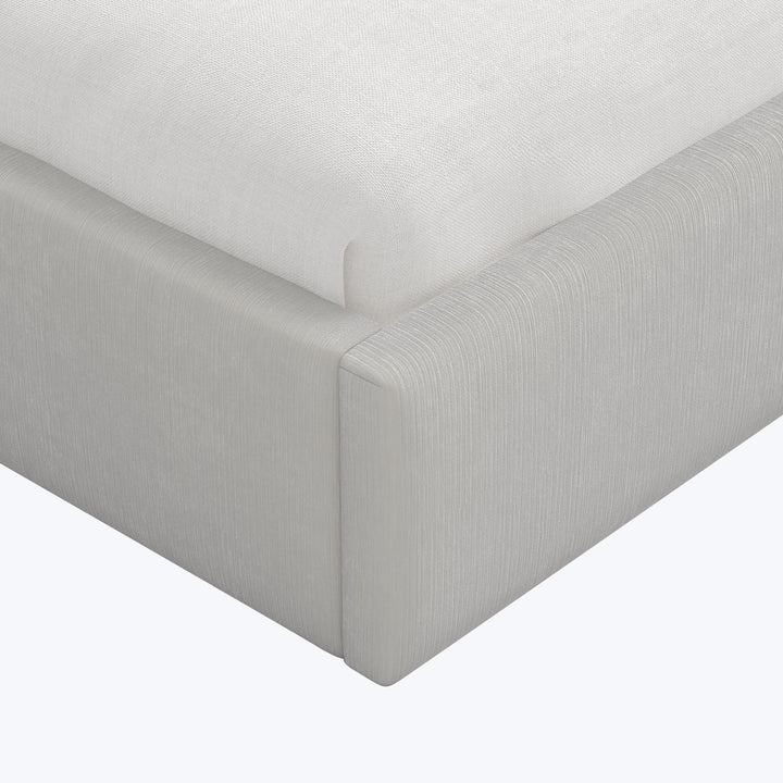 Hayes Platform Bed King / Performance Velvet Snow