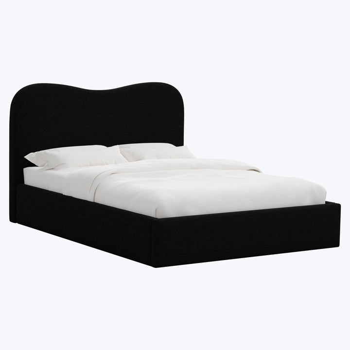 Hayes Platform Bed Twin / Zuma Linen Black