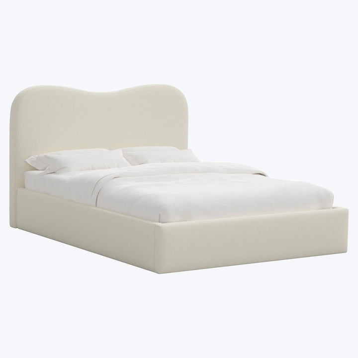 Hayes Platform Bed King / Zuma Linen White