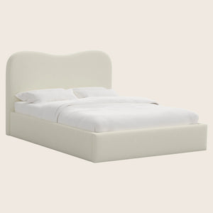 Hayes Platform Bed King / Zuma Linen White