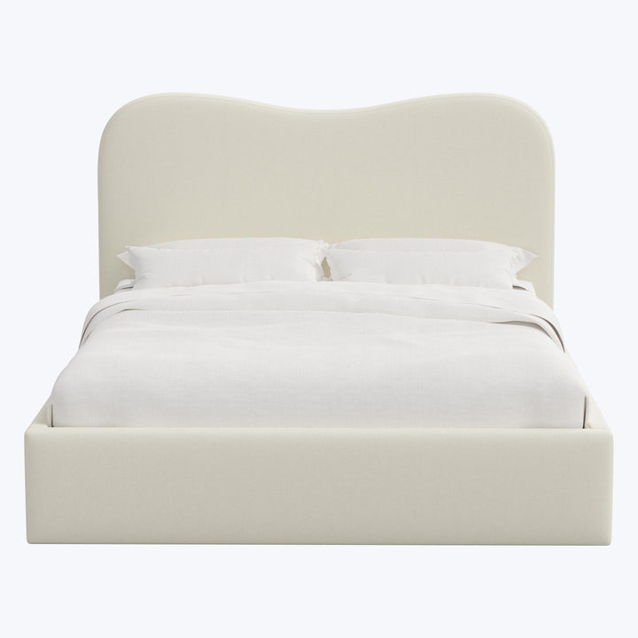 Hayes Platform Bed King / Zuma Linen White