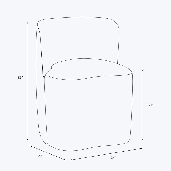 Montague Dining Chair Zuma Linen White