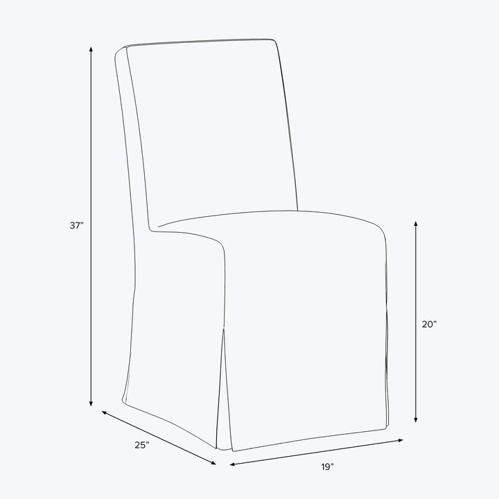 Rye Slipcover Dining Chair Zuma Linen White