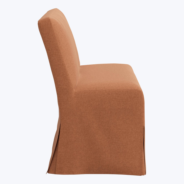 Rye Slipcover Dining Banquette Zuma Linen Terracotta