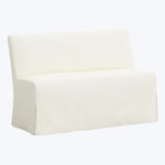Rye Slipcover Dining Banquette Zuma Linen White