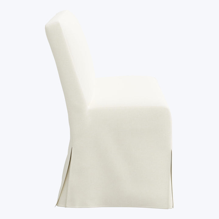 Rye Slipcover Dining Banquette Zuma Linen White