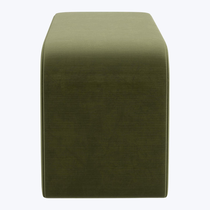 Nora Upholstered Bench Performance Velvet Moss