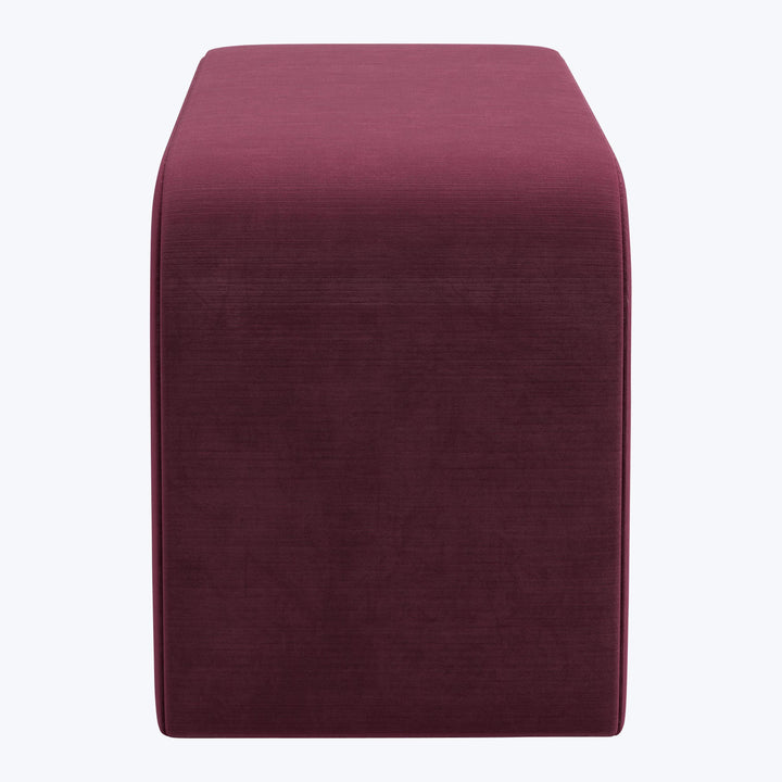 Nora Upholstered Bench Performance Velvet Raisin