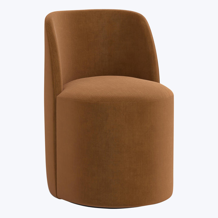 Jessa Swivel Dining Chair Performance Velvet Copper