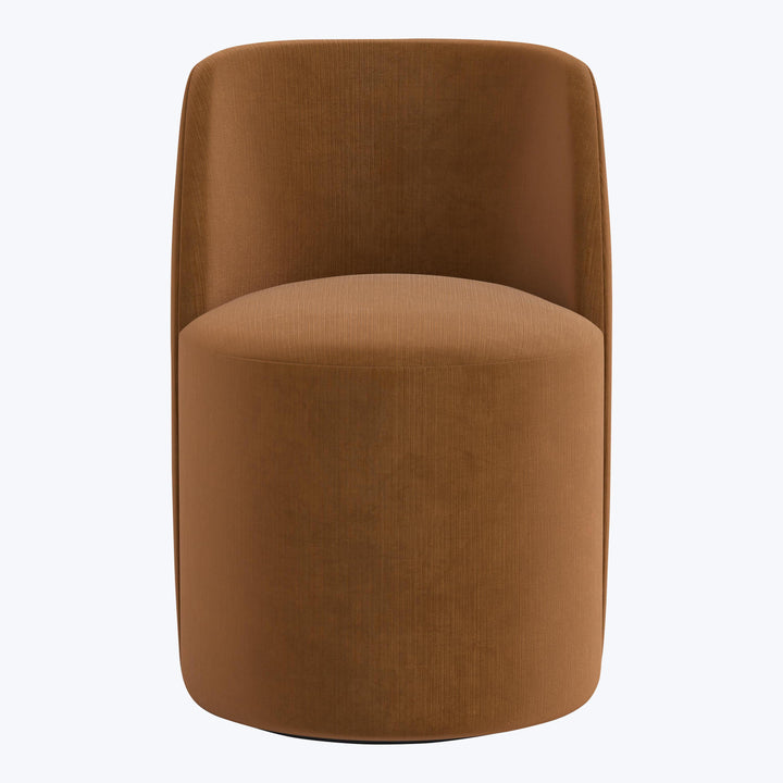 Jessa Swivel Dining Chair Performance Velvet Copper