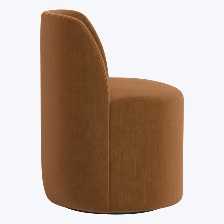 Jessa Swivel Dining Chair Performance Velvet Copper