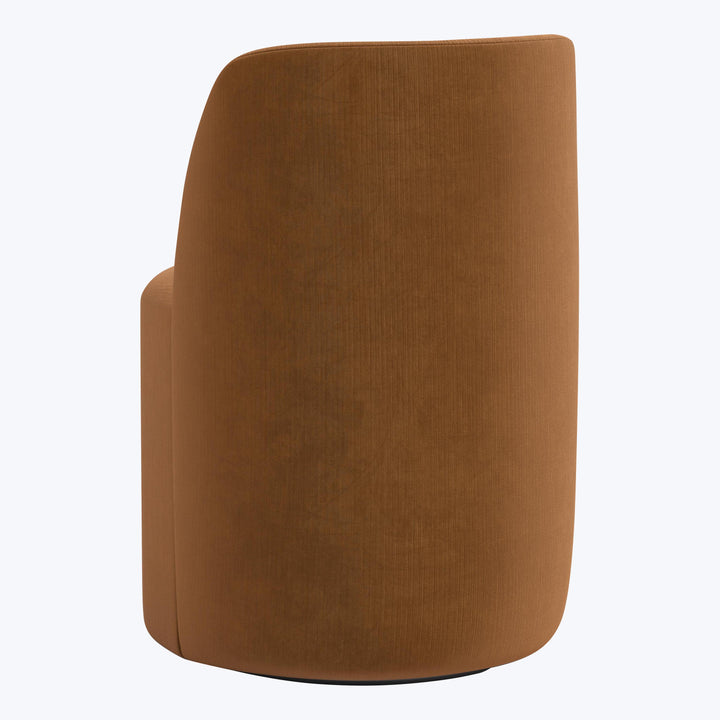 Jessa Swivel Dining Chair Performance Velvet Copper