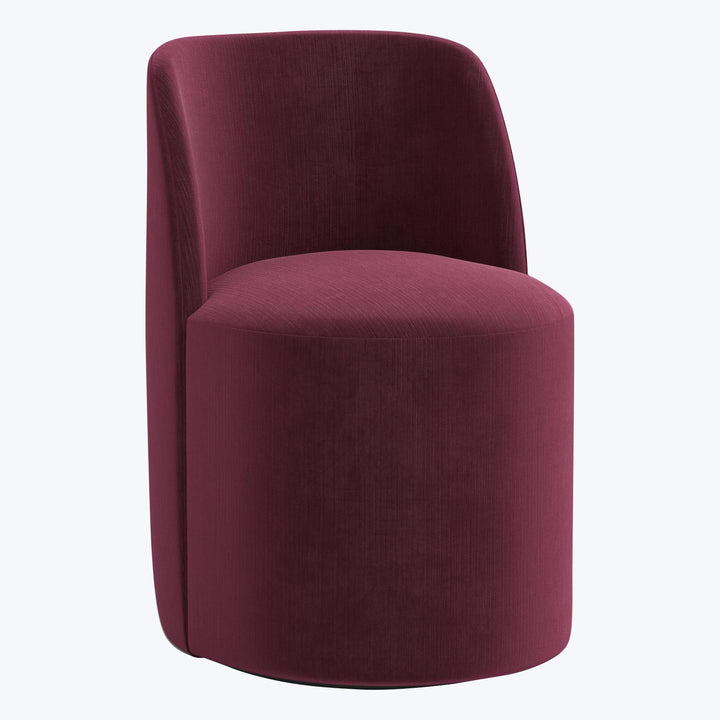 Jessa Swivel Dining Chair Performance Velvet Raisin