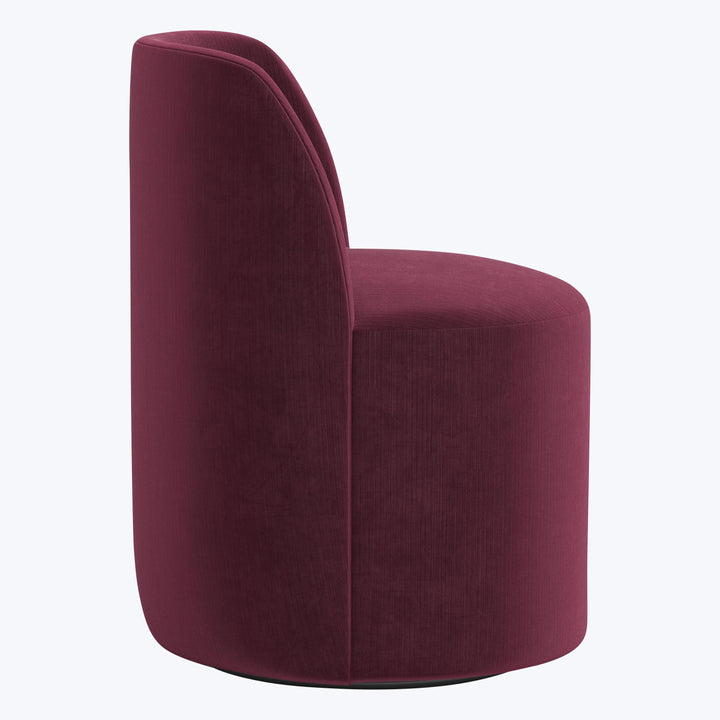 Jessa Swivel Dining Chair Performance Velvet Raisin