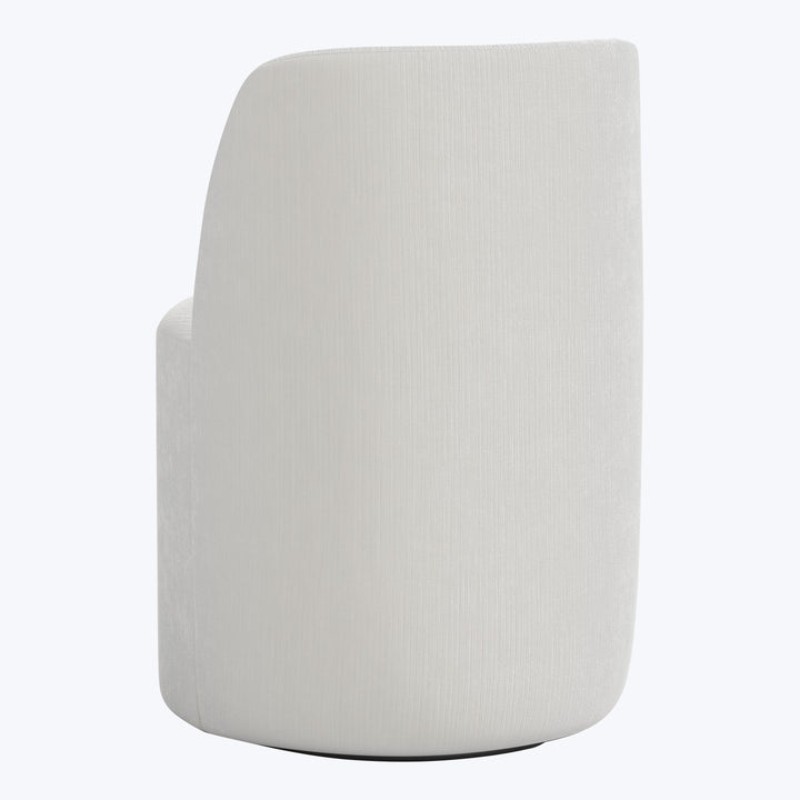 Jessa Swivel Dining Chair Performance Velvet Snow