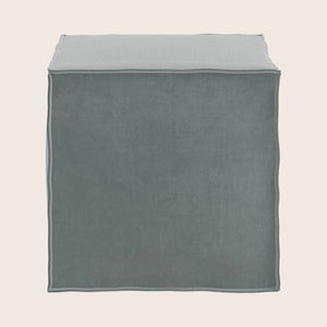 Langston Ottoman Linen Seaglass - hover