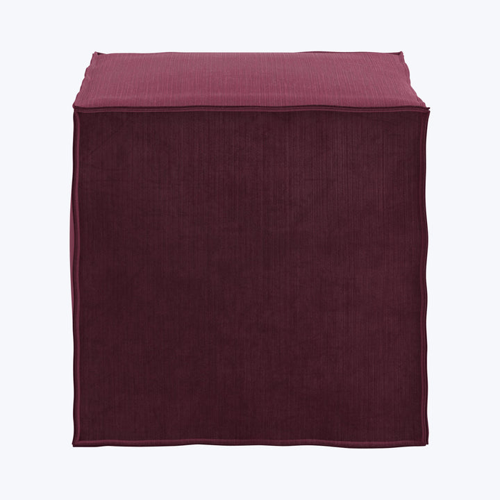 Langston Ottoman Performance Velvet Raisin