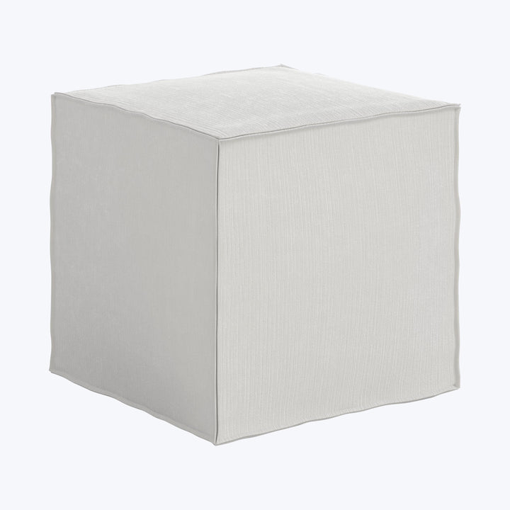 Langston Ottoman Performance Velvet Snow