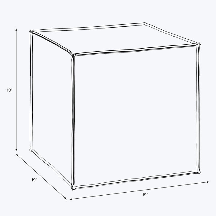 Langston Ottoman Performance Velvet Snow